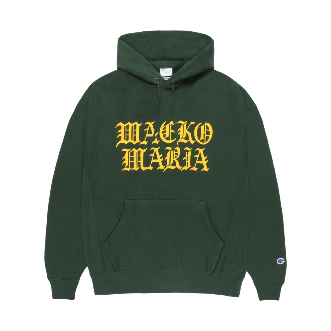 와코 마리아 x 챔피온 리버스 위브 후드 스웨트셔츠 다크 그린(Wacko Maria x Champion Reverse Weave Hooded Sweatshirt Dark Green)