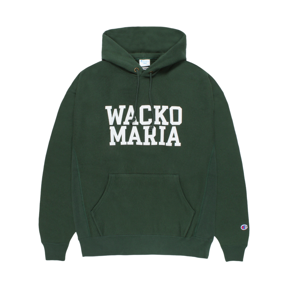 와코 마리아 x 챔피온 리버스 위브 후드 스웨트셔츠 다크 그린(Wacko Maria x Champion Reverse Weave Hooded Sweatshirt Dark Green)