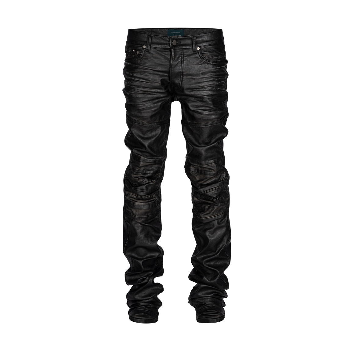 25FWUVFBBBK Undermycar 25FW Faux Leather Battle Biker Pants Black