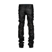 Undermycar 25FW Faux Leather Battle Biker Pants Black