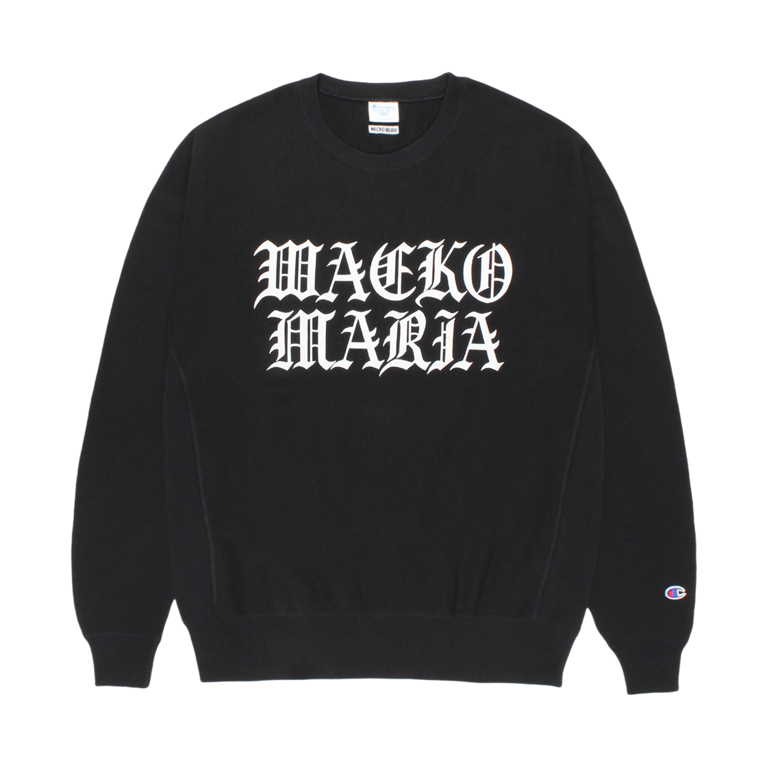 와코 마리아 x 챔피온 리버스 위브 크루넥 스웨트셔츠 블랙(Wacko Maria x Champion Reverse Weave Crewneck Sweatshirt Black)