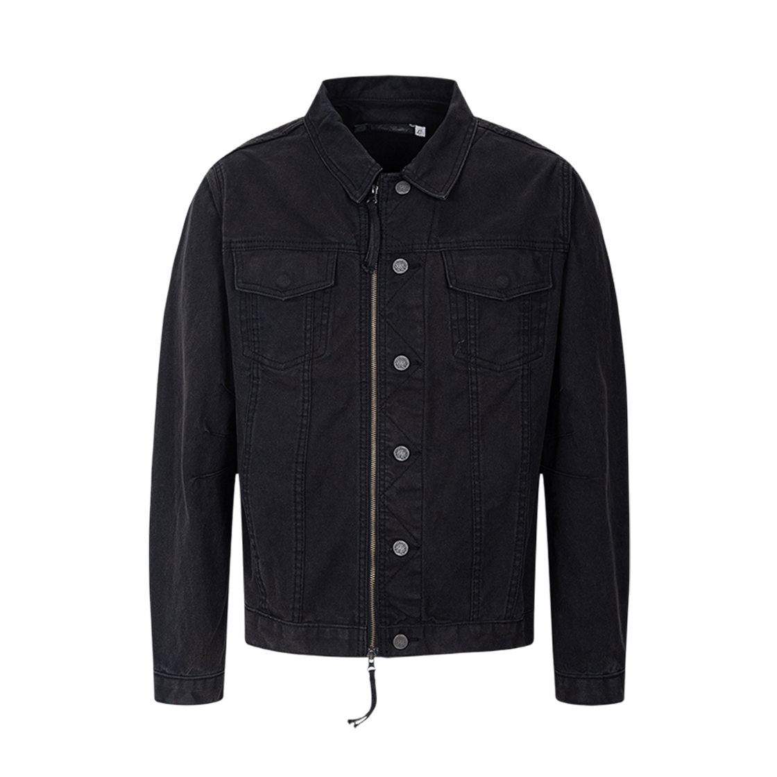 레어리티스 워시드 집 자켓 워시드 블랙(Nine Rarities Washed Zip Jacket Washed Black)