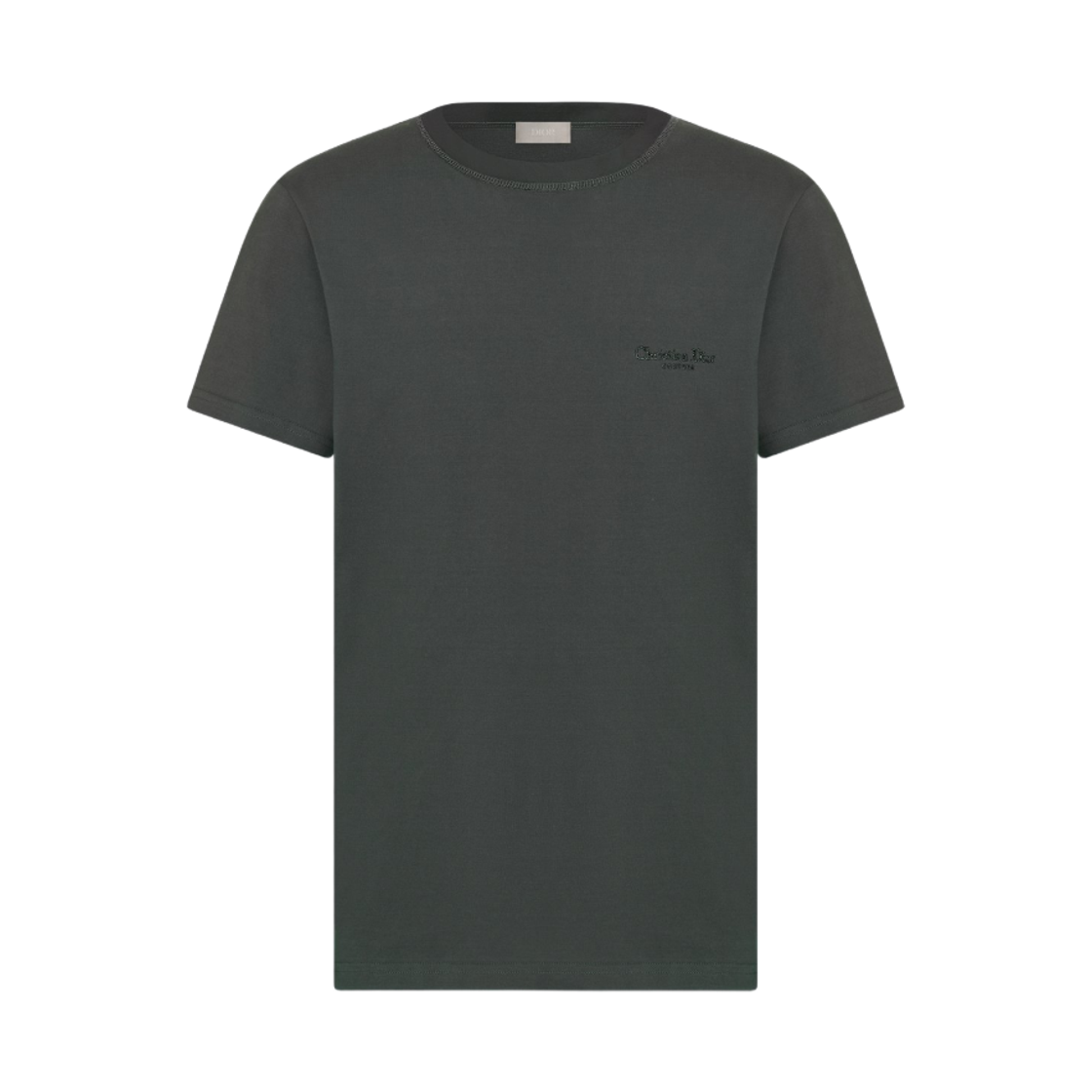 디올 코튼 저지 꾸뛰르 레귤러 핏 티셔츠 그레이(Dior Cotton Jersey Couture Regular Fit T-Shirt Gray)