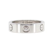 Cartier Love Ring Classic 3P Diamond White Gold Size 57 B4032557