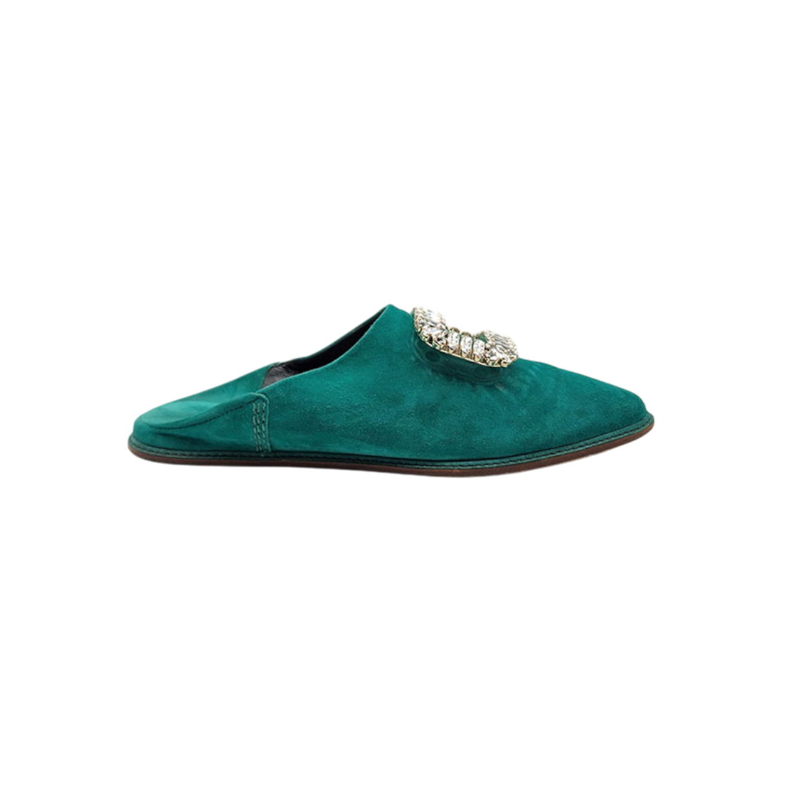 IT2WQG6GRTIT Roger Vivier Suede Crystal Mules L518106