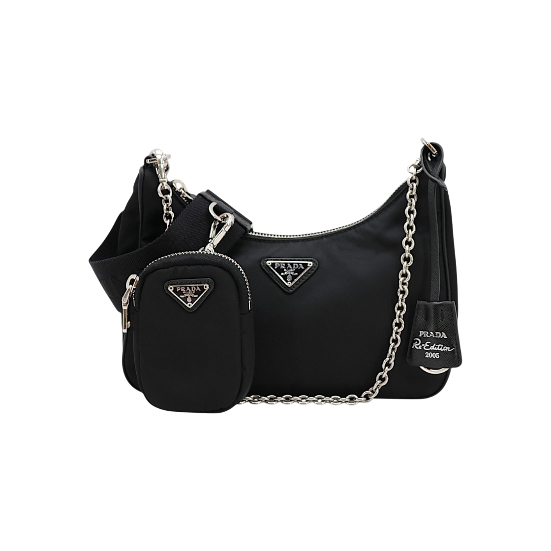 ITLCJ78SQEA5 Prada Tessuto Chain Shoulder Bag 1BH204