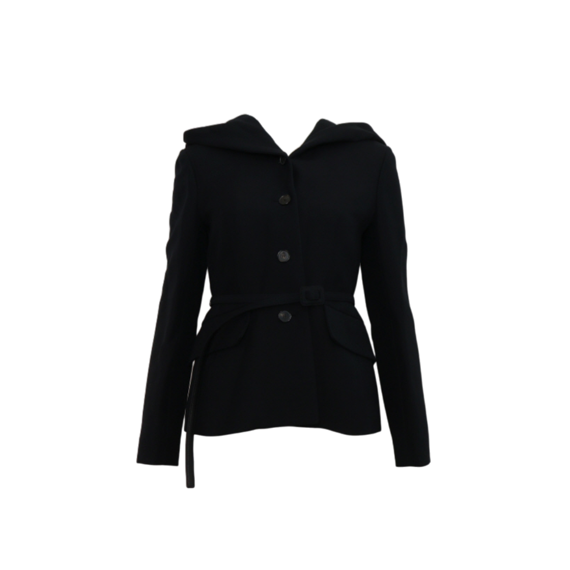디올 151V43A1166 블랙 울 실크 벨티드 후드 여성 블레이저 자켓aa58527(Dior Black Wool Silk Belted Hooded Women's Blazer Jacket)