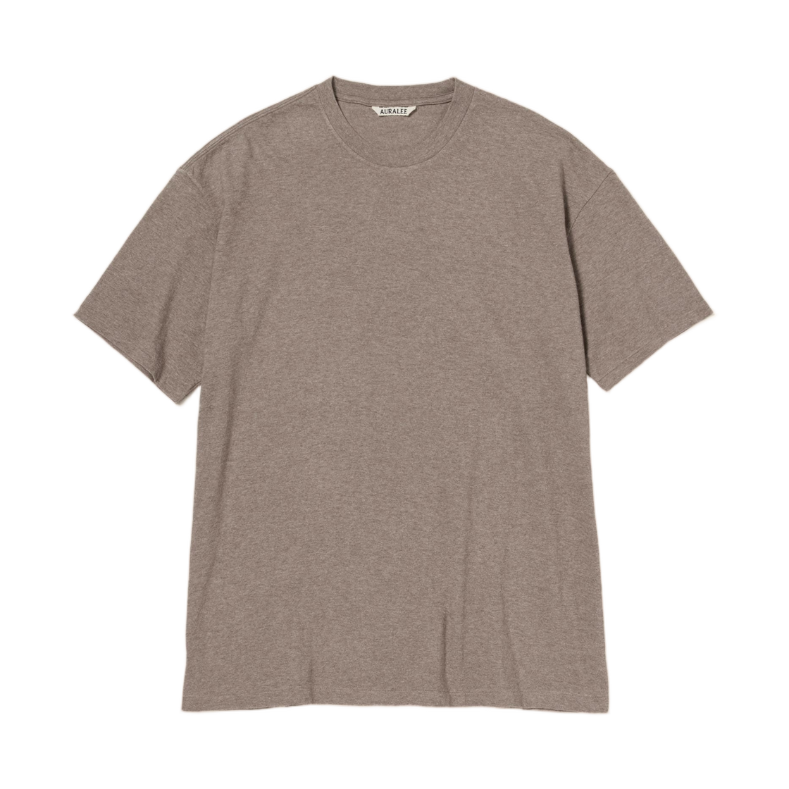 A00T01ST Auralee Seamless Crew Neck T-Shirt Top Brown - 26SS