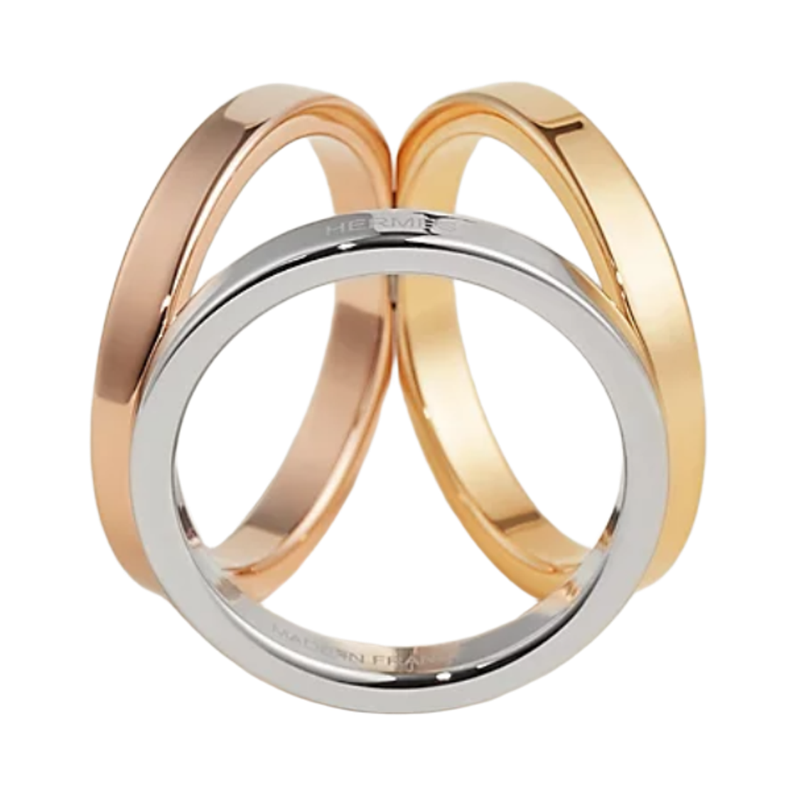 에르메스 트리오 스카프 링 트라이컬러 브라스 트라이꼴로르(Hermes Trio Scarf Ring Tricolor Brass & Tricolore) - 1