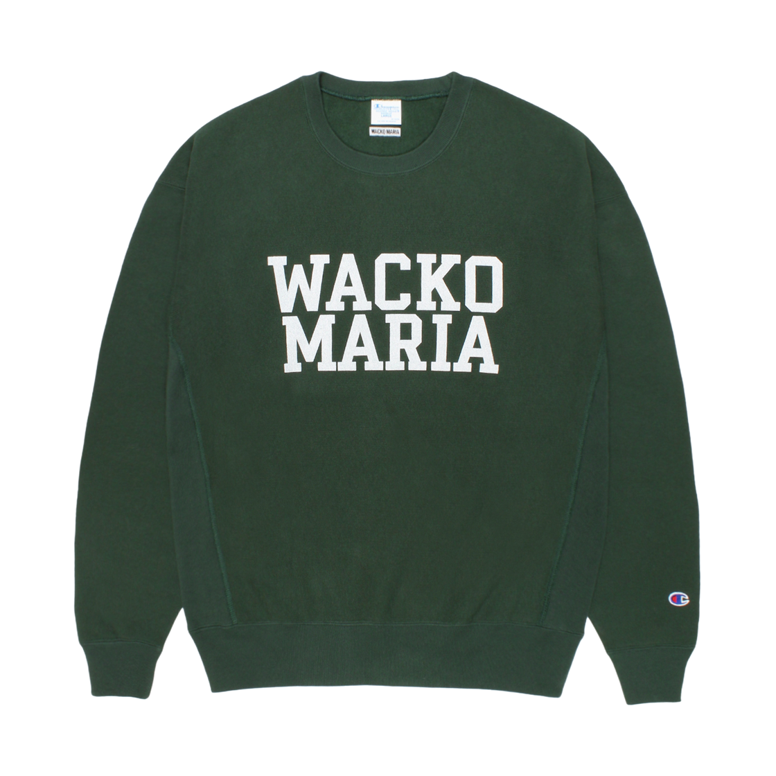 와코 마리아 x 챔피온 리버스 위브 크루넥 스웨트셔츠 다크 그린(Wacko Maria x Champion Reverse Weave Crewneck Sweatshirt Dark Green)