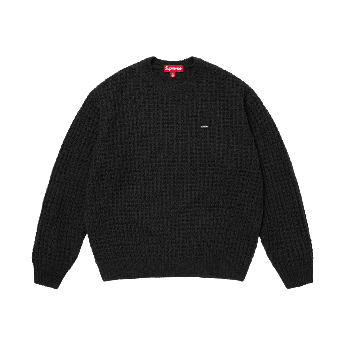 슈프림 스몰 박스 와플 스웨터 블랙 - 25FW