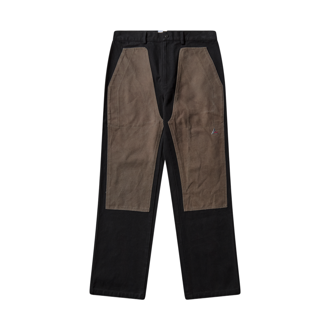 로아 포메스 더블 니 워시드 캔버스 팬츠 블랙 그레이