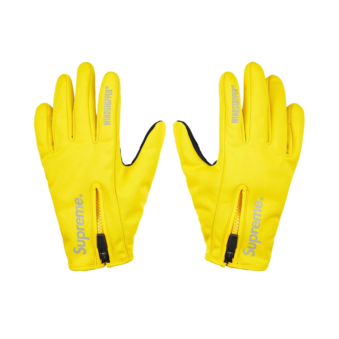 슈프림 윈드스토퍼 집 글러브 옐로우 - 25FW