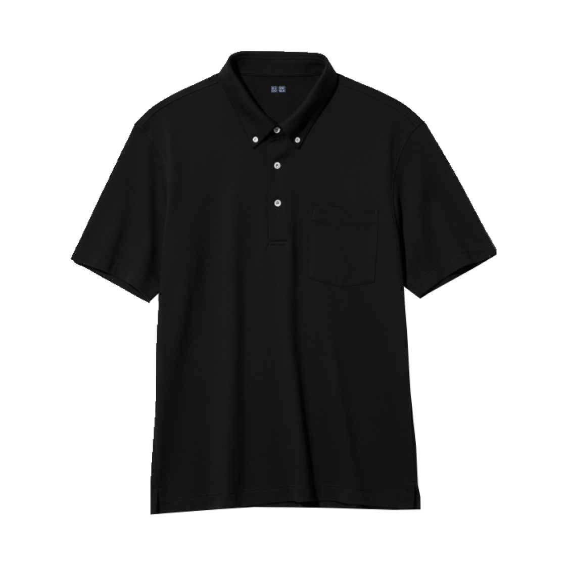 유니클로 에어리즘 카노코 버튼 다운 폴로 셔츠 블랙 - JP(Uniqlo Airism Kanoko Button Down Polo Shirt Black - JP) - 1