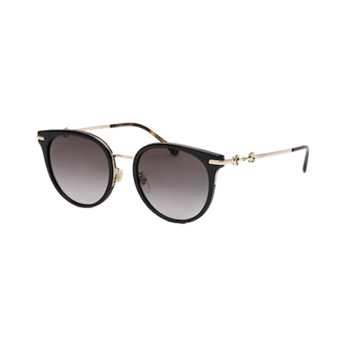 GG1015SK-001 (W) Gucci Round Acetate Sunglasses Black