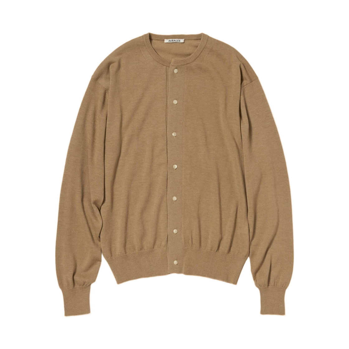 오라리 캐시미어 하드 트위스트 니트 가디건 카멜 브라운 - 26SS(Auralee Cashmere Hard Twist Knit Cardigan Camel Brown - 26SS) - 1