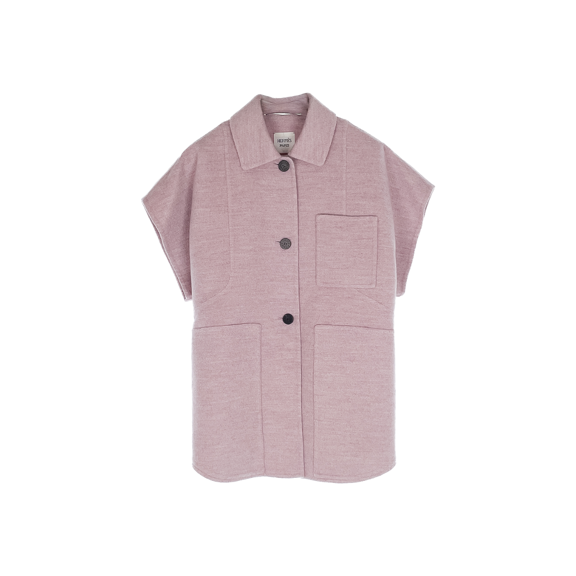 에르메스 더블페이스 캐시미어 슬리브리스 자켓 34 로즈페일(5HA1453)(Hermes Double-Faced Cashmere Sleeveless Jacket 34 Rose Pale) - 1