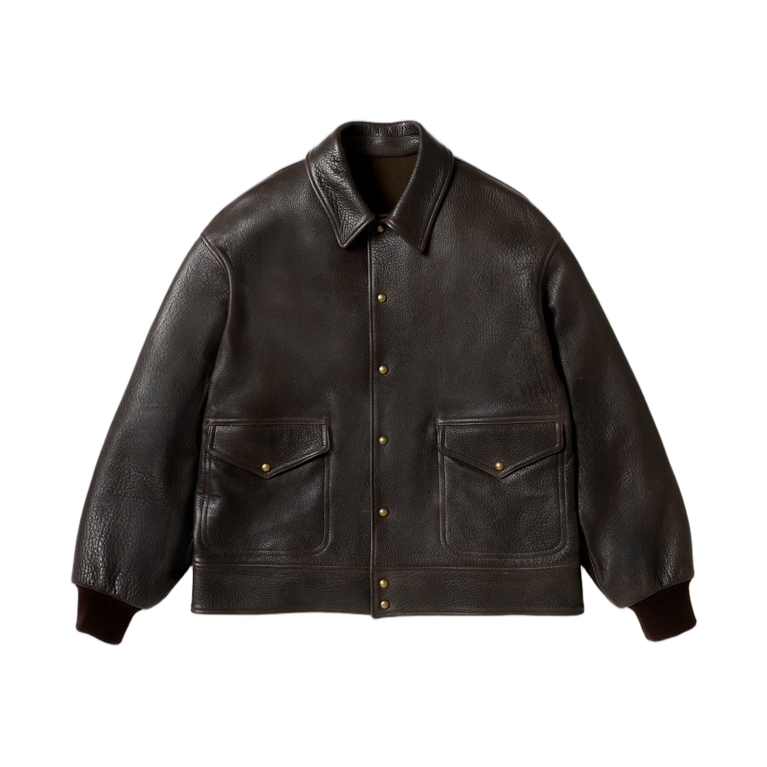 아프레쎄 레더 A-1 플라이트 자켓 브라운 - 26SS(A.Presse Leather A-1 Flight Jacket Brown - 26SS)
