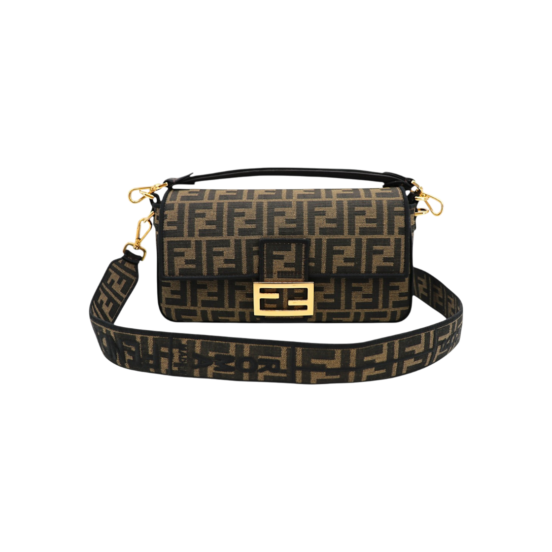 IT34WDEVN2JG Fendi Medium Baguette Bag in Jacquard Fabric 8BR600