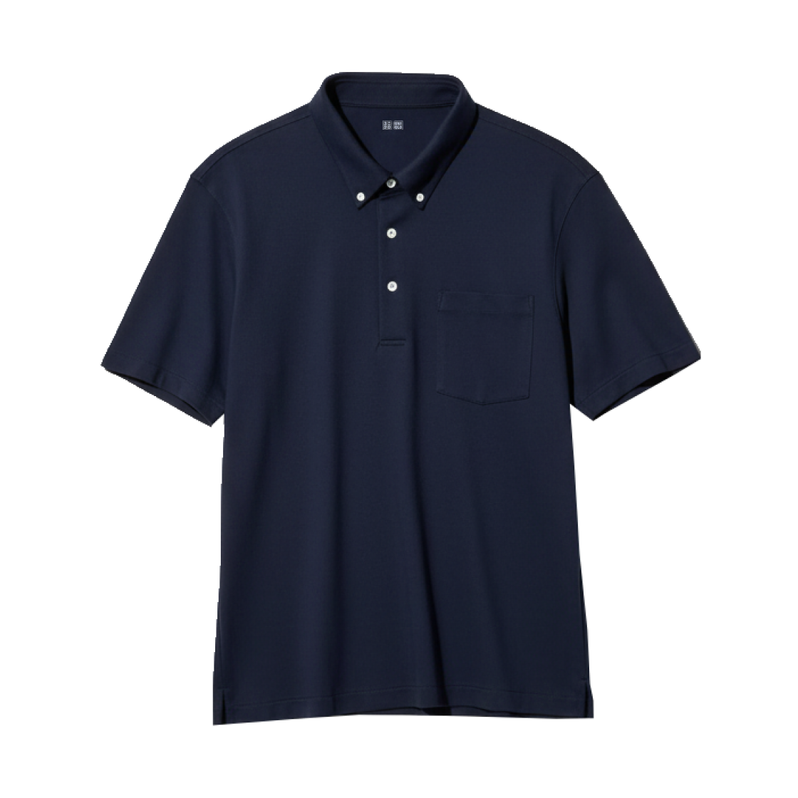 유니클로 에어리즘 카노코 버튼 다운 폴로 셔츠 네이비 - JP(Uniqlo Airism Kanoko Button Down Polo Shirt Navy - JP) - 1