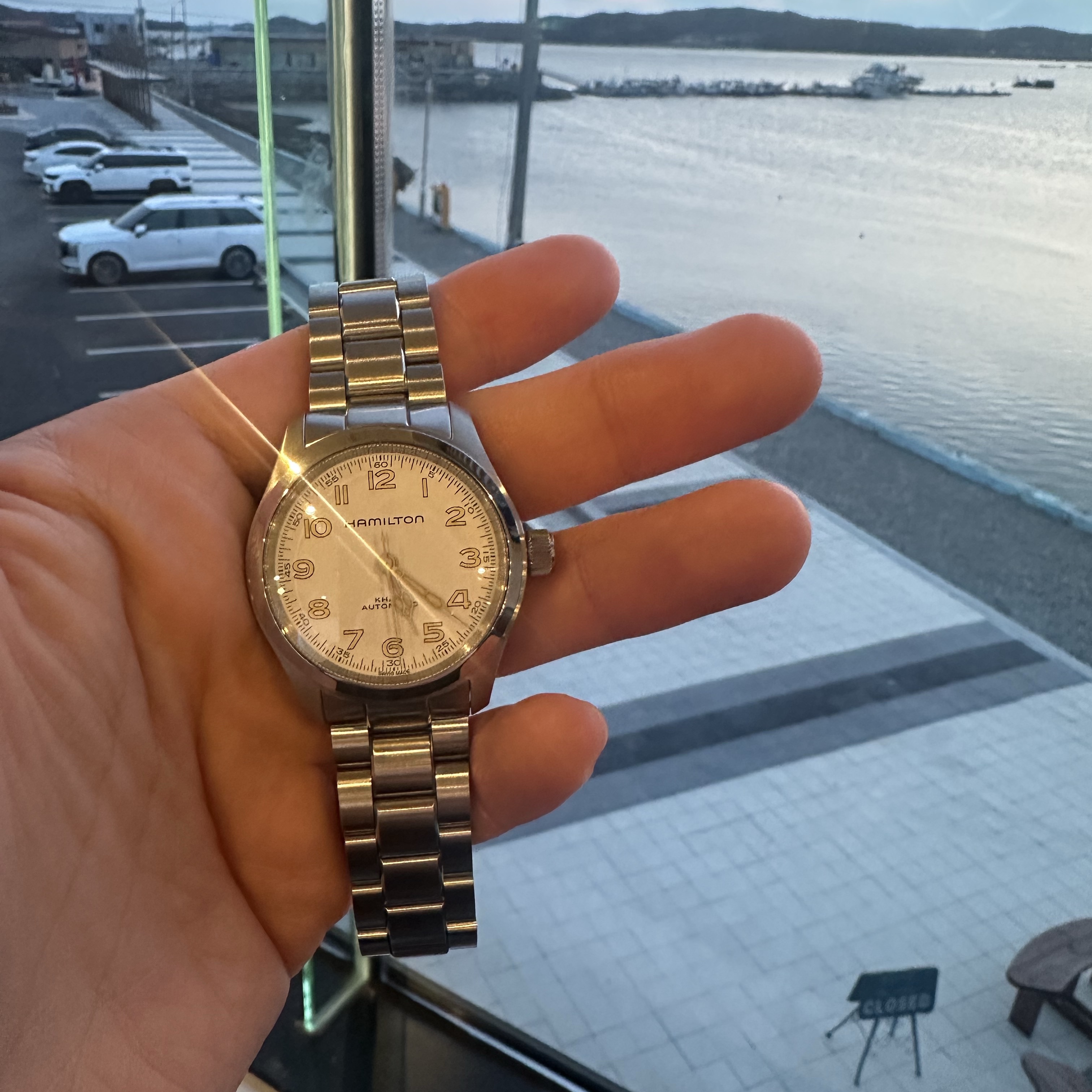 Hamilton Khaki Field Murph 38mm Automatic Stainless Steel Leather Silver 착용 스타일 - 1