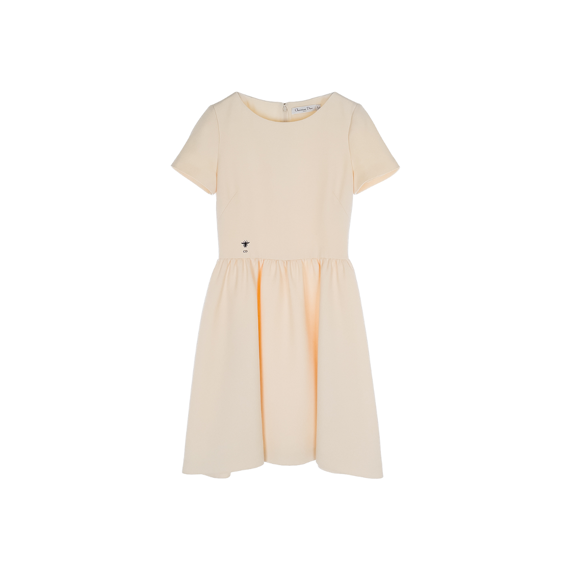 ITI8LNQLCK2S Dior Short Sleeve Dress 36 Cream