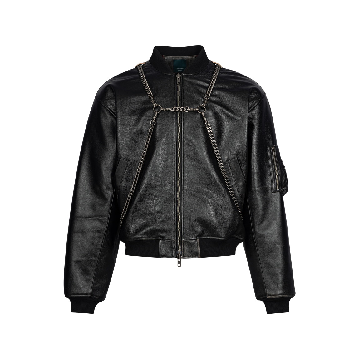 25FWUVICBBK Undermycar 25FW Ironbound Cerberus Cowhide Bomber Black
