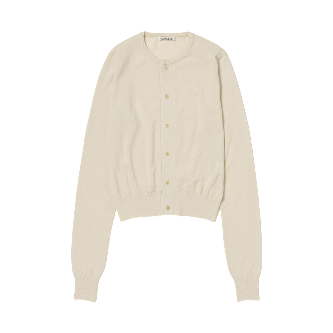 (W) 오라리 캐시미어 하드 트위스트 니트 가디건 아이보리 화이트 - 26SS((W) Auralee Cashmere Hard Twist Knit Cardigan Ivory White - 26SS) - 1