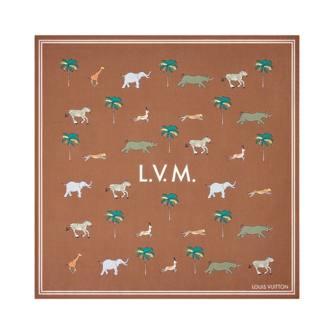 M98218 Louis Vuitton x The Darjeeling Limited LV Bandana Brown