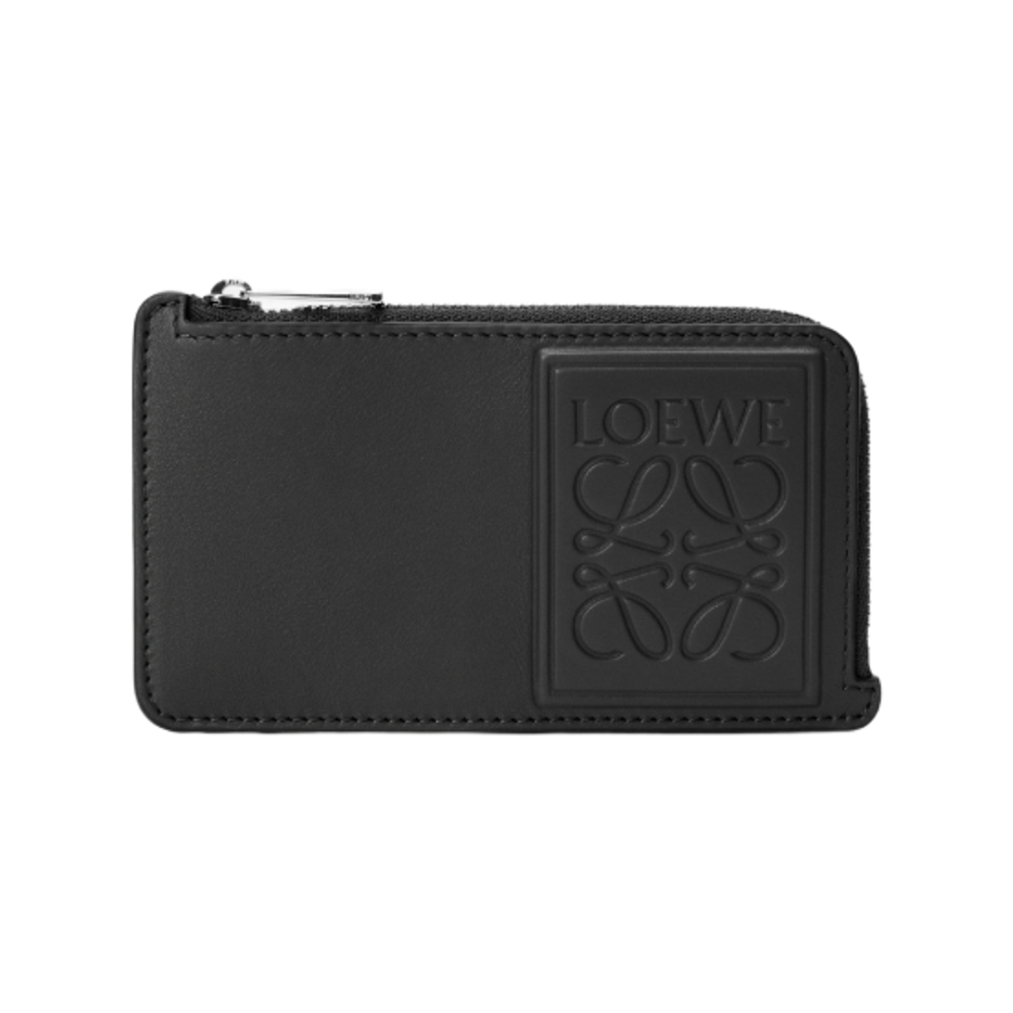 C565Z40X05-1100 Loewe Coin Card Holder in Satin Calfskin Black