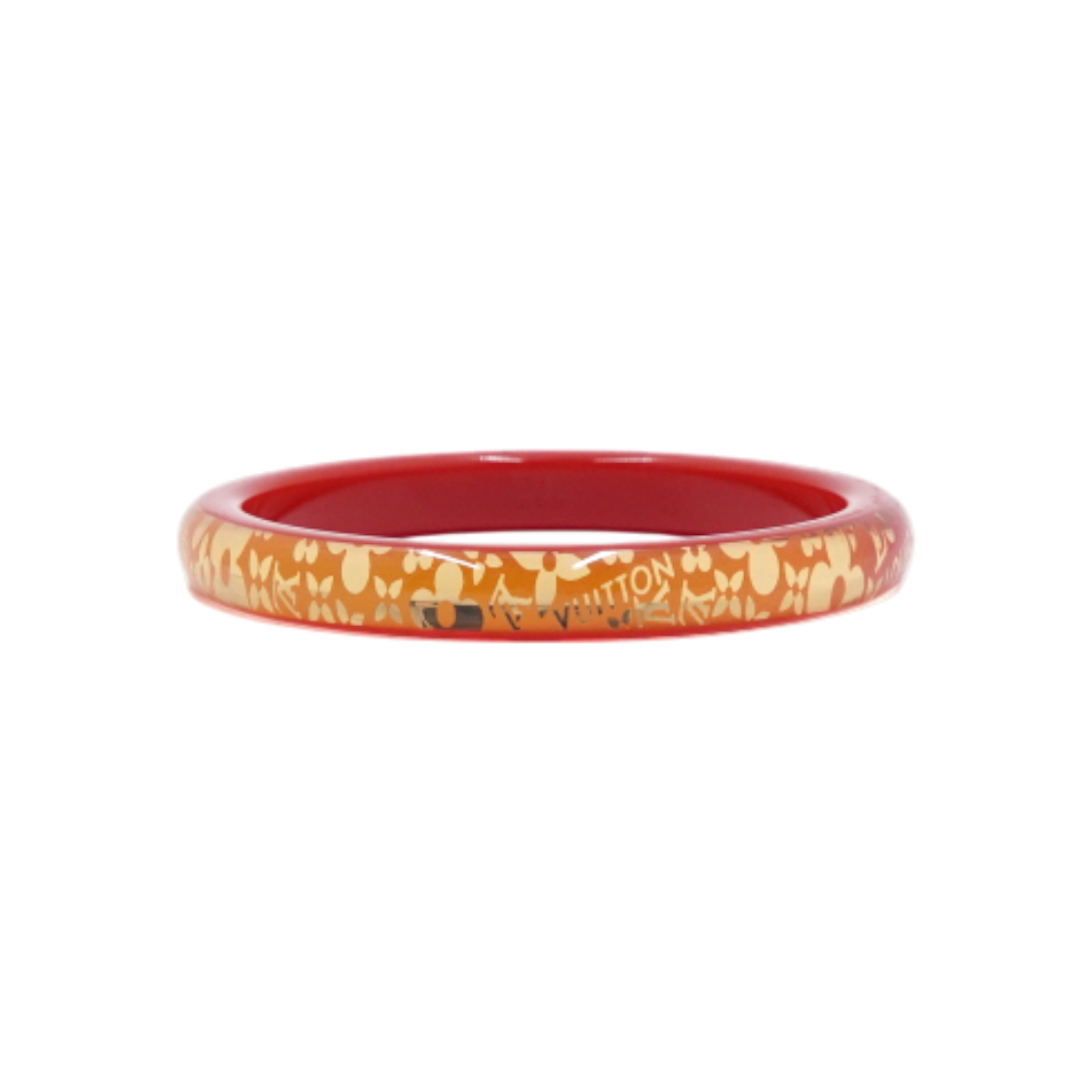 ITLLDSGK8KCQ Louis Vuitton Monogram Red Inclusion Bangle Bracelet
