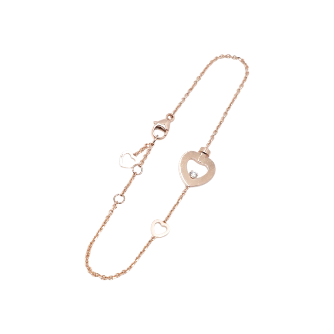 프레드 6B1090 18K로즈골드 다이아 프리티 여성 브레이슬릿 팔찌aa58963(FRED Pretty Woman XS Bracelet in 18K Rose Gold with Diamonds)