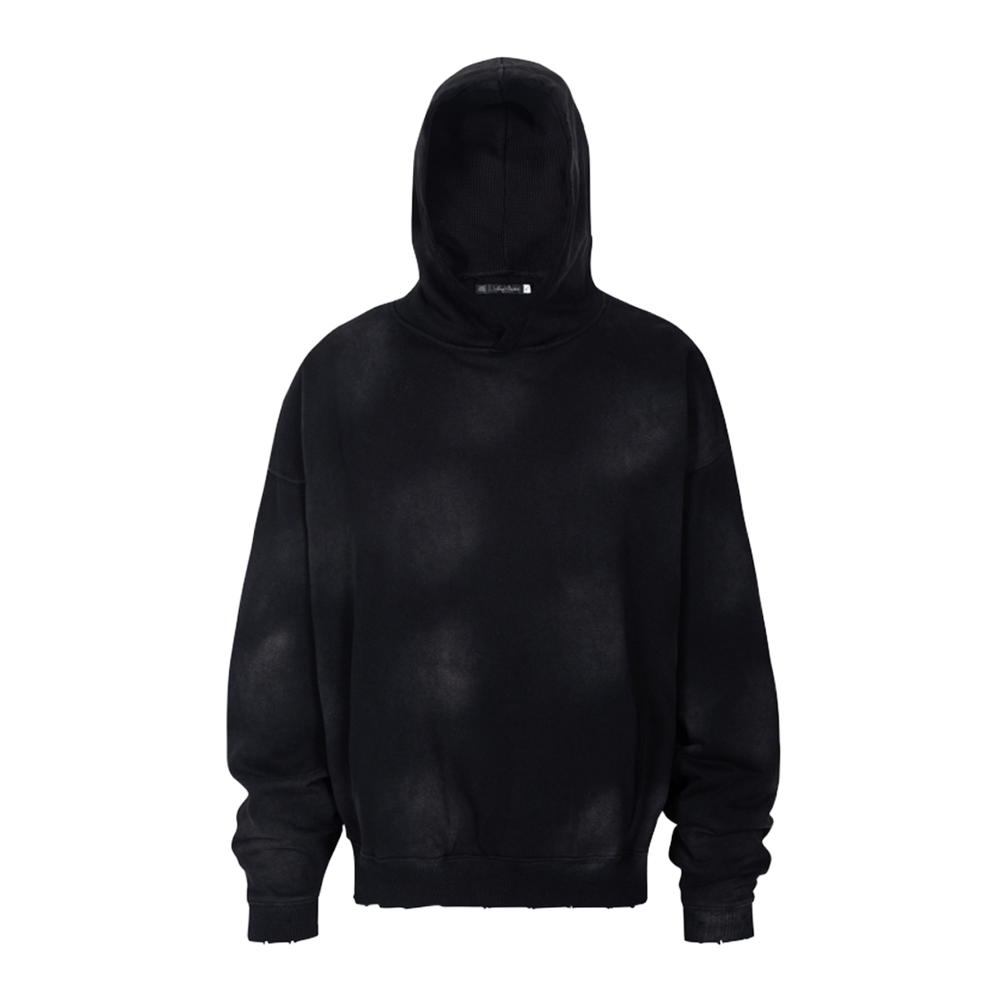 NR013SS01BWB Nine Rarities Washed Faded Hoodie Washed Black