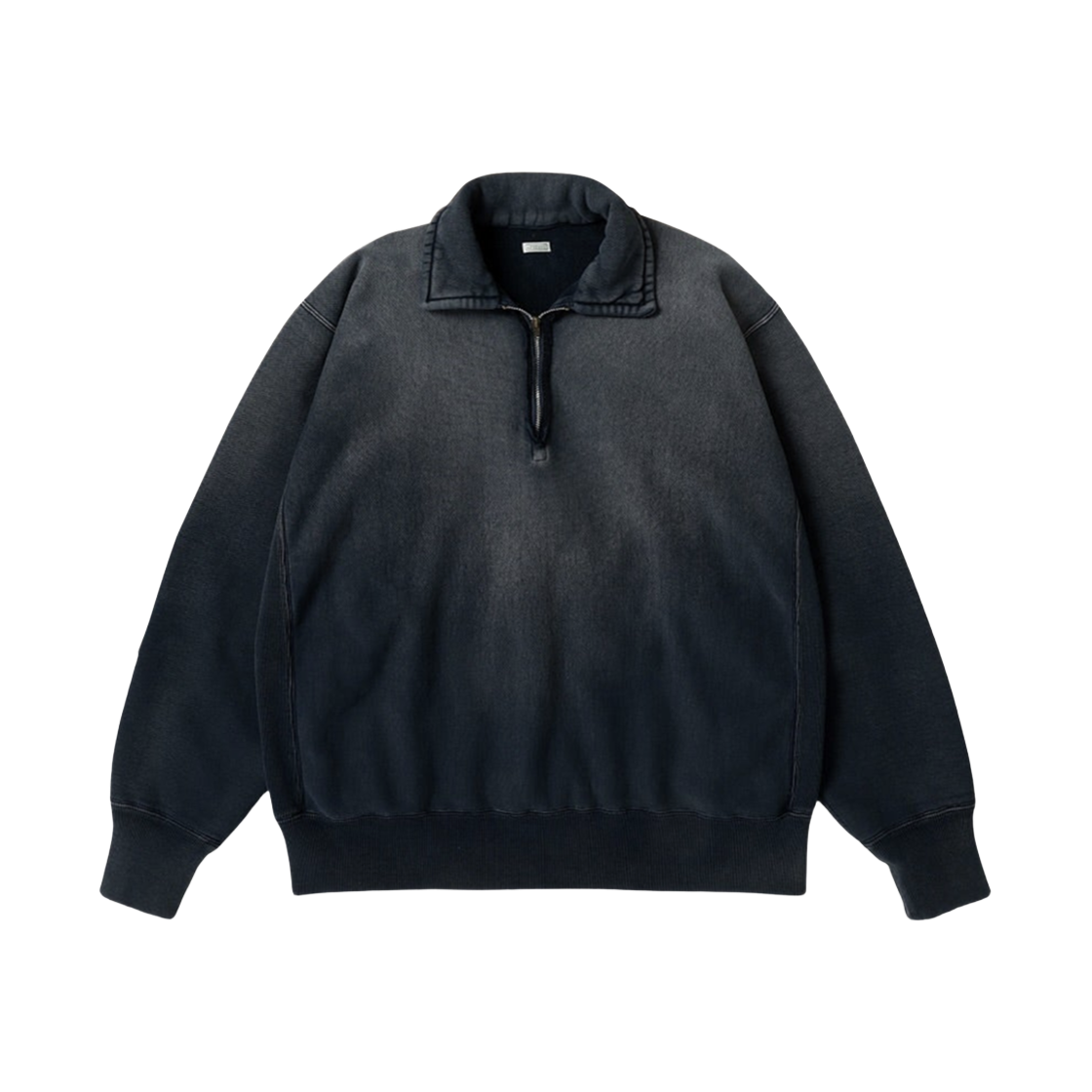 아프레쎄 빈티지 하프 집 스웨트셔츠 블루 - 26SS(A.Presse Vintage Half Zip Sweatshirt Blue - 26SS) - 1