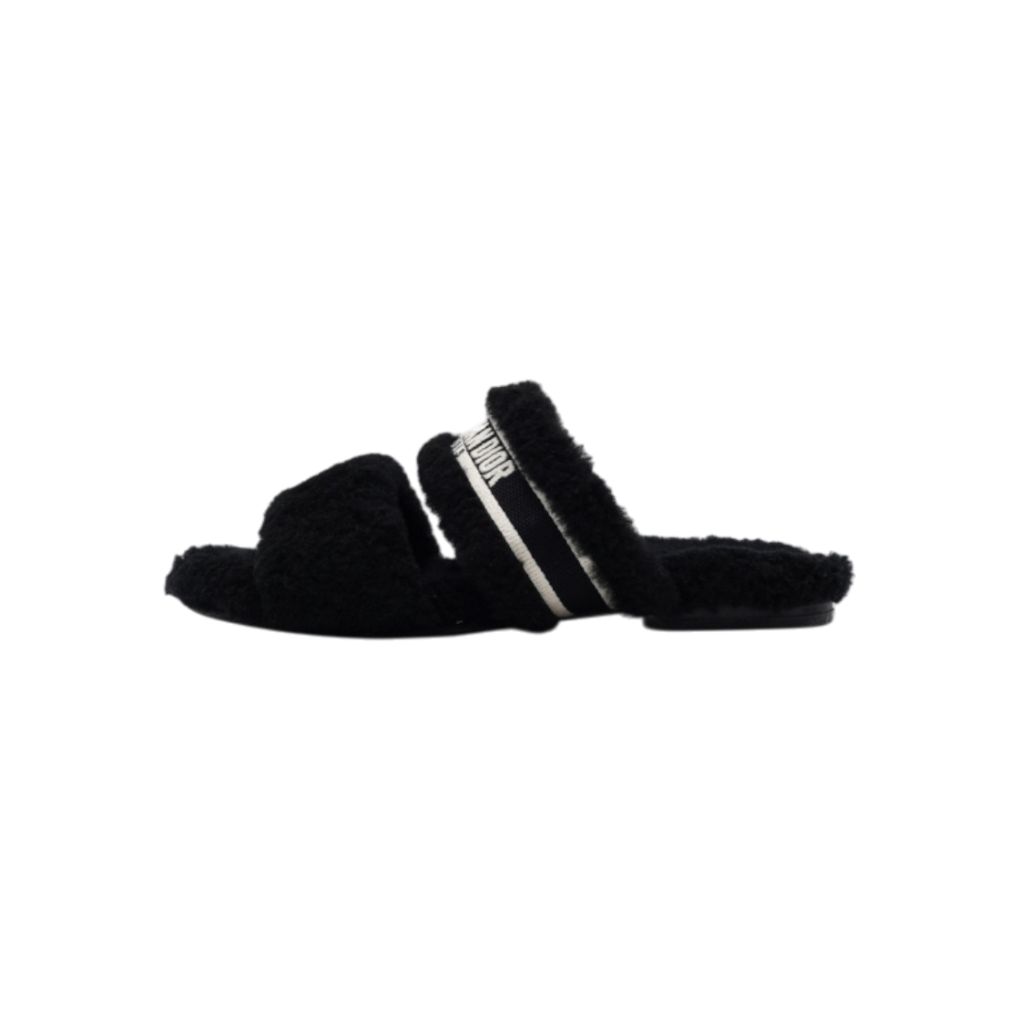 IT66AH9GURA4 Dior KDQ734ESK Black Shearling Mules for Women