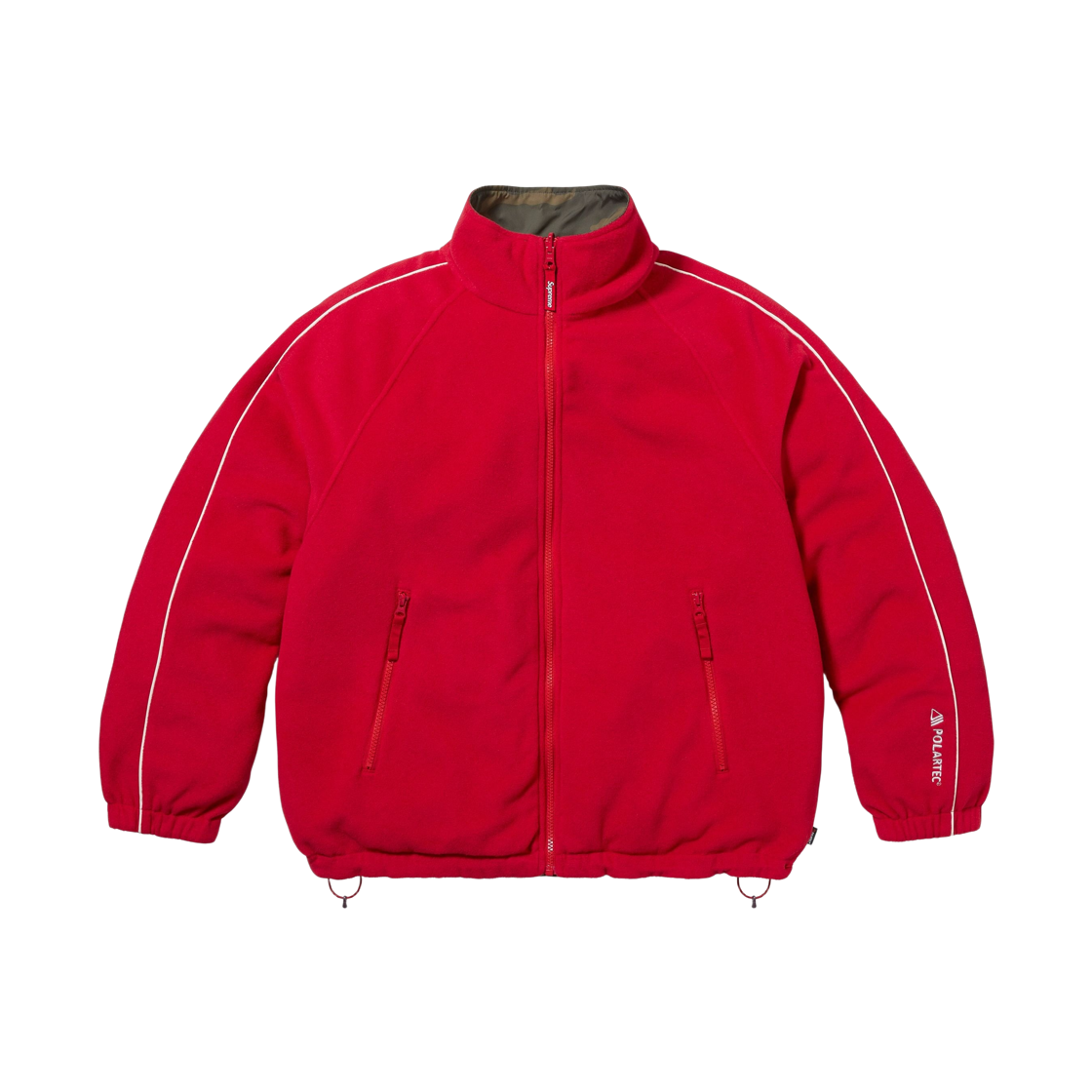 슈프림 폴라텍 리버시블 트랙 재킷 레드 - 25FW
