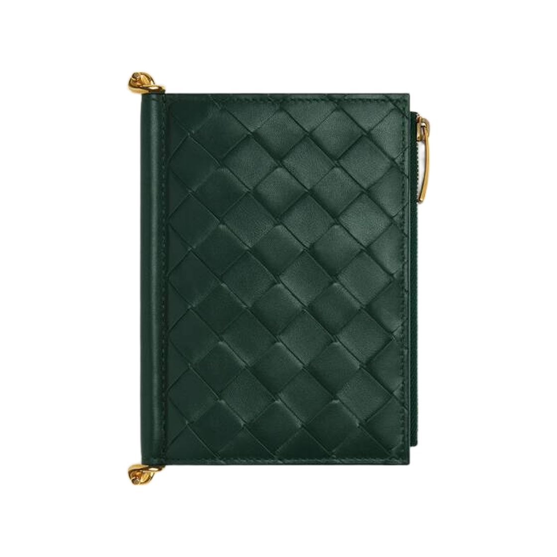 보테가 베네타 솔스티스 미디움 바이폴드 월렛 에메랄드 그린(Bottega Veneta Solstice Medium Bi-Fold Wallet Emerald Green) - 1