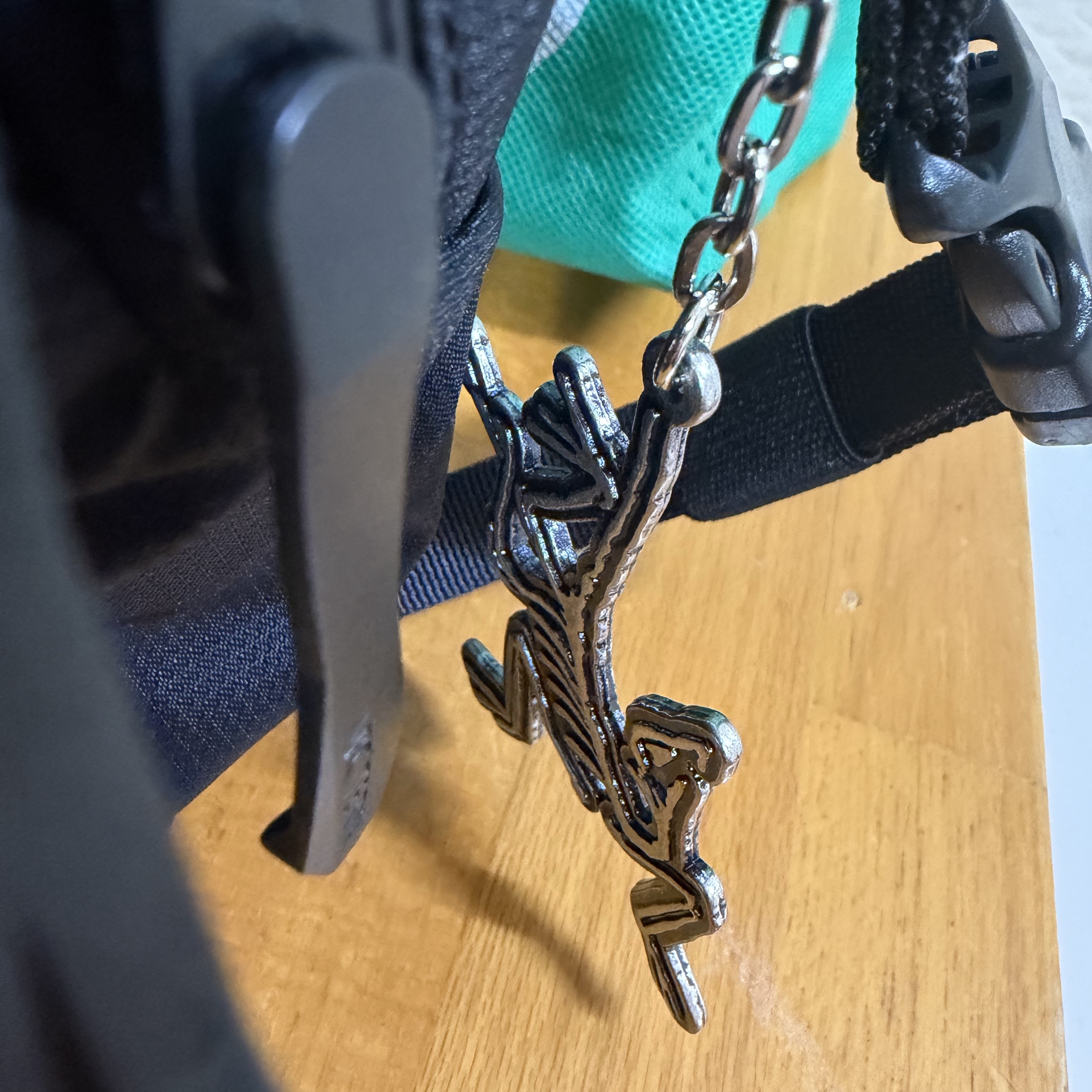Arc'teryx Keyring Metal 착용 스타일