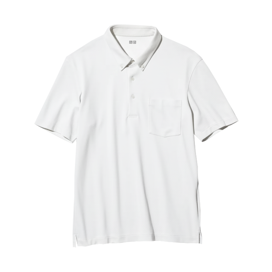 유니클로 에어리즘 카노코 버튼 다운 폴로 셔츠 화이트 - JP(Uniqlo Airism Kanoko Button Down Polo Shirt White - JP) - 1