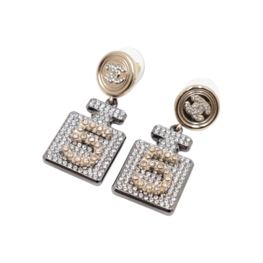 샤넬 AB6224 21시즌 크리스탈 보틀 퍼퓸 NO.5 여성 이어링 aa59464(Chanel AB6224 21 Season Crystal Bottle Perfume No. 5 Women's Earrings) - 1