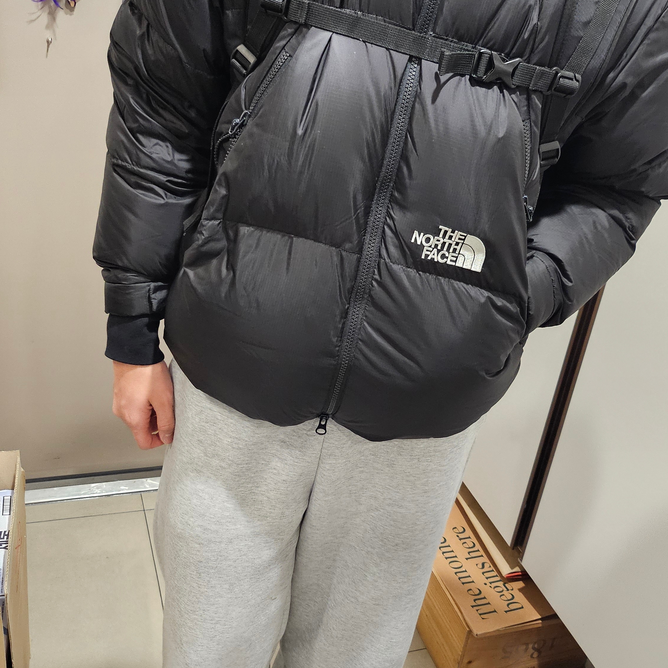 The North Face White Label Project Down Jacket RDS Black - 25FW 착용 스타일