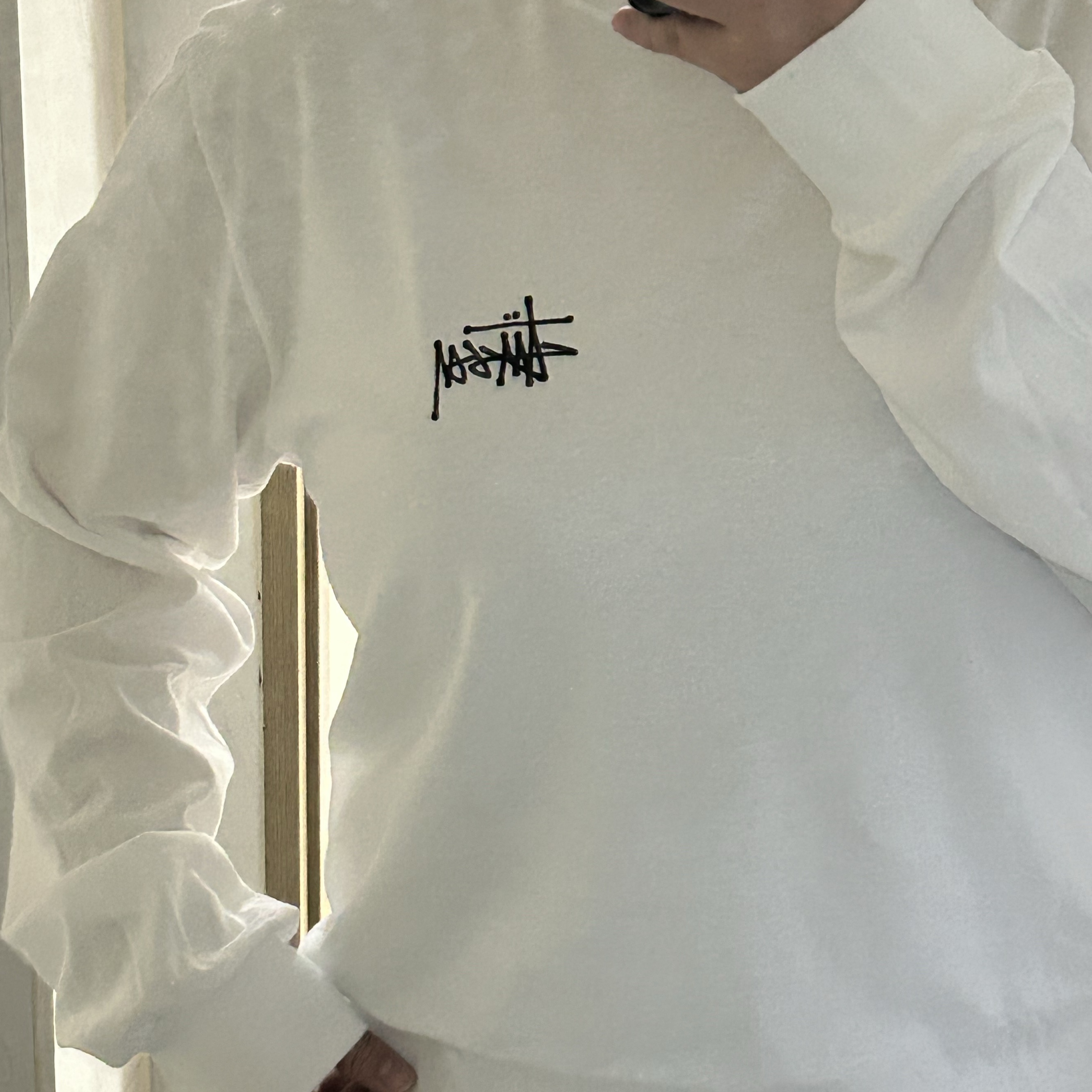 Stussy Basic Stussy LS T-Shirt White 착용 스타일