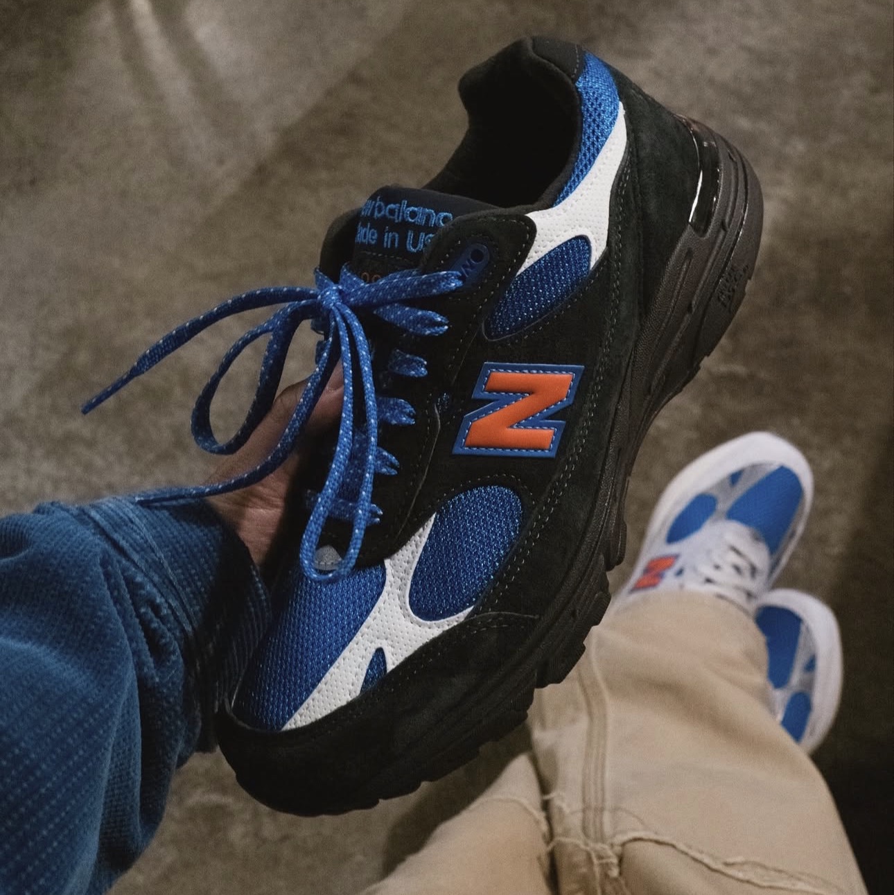 New Balance x Kith x Madison Square Garden 993 Made in USA Navy Princess Blue 착용 스타일
