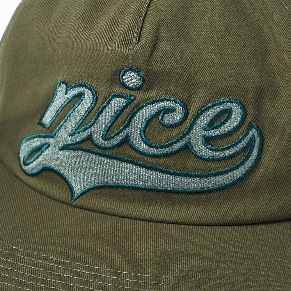 나이스웨더 어패럴 베이스볼 로고 5P 캡 올리브(Nice Weather Apparel Baseball Logo 5P Cap Olive) - 5