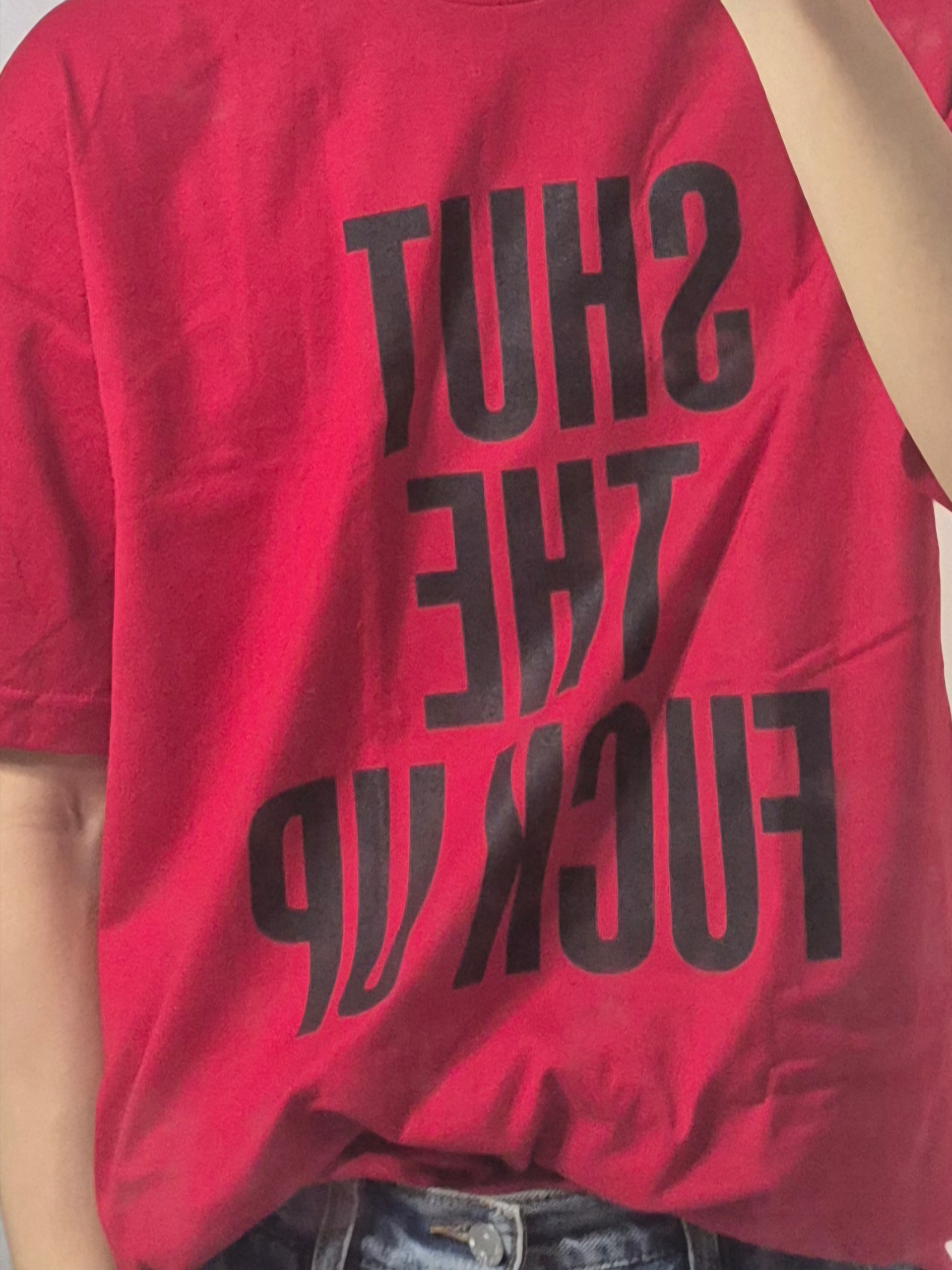 Supreme x Number (N)ine Shut Up Tee Red - 25FW 착용 스타일 - 1