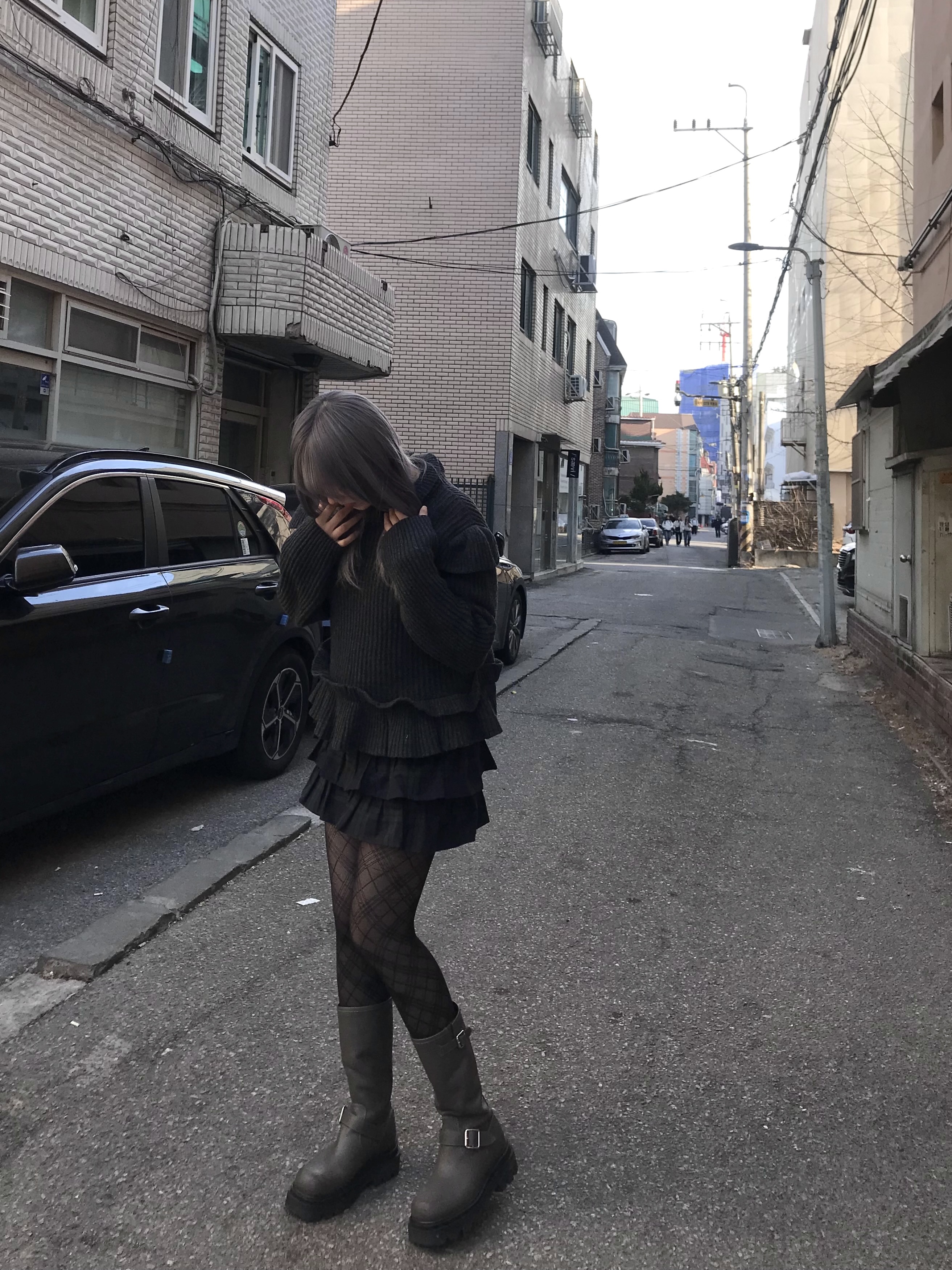 Roughneck 545 Mila Engineer Boots_Black 착용 스타일