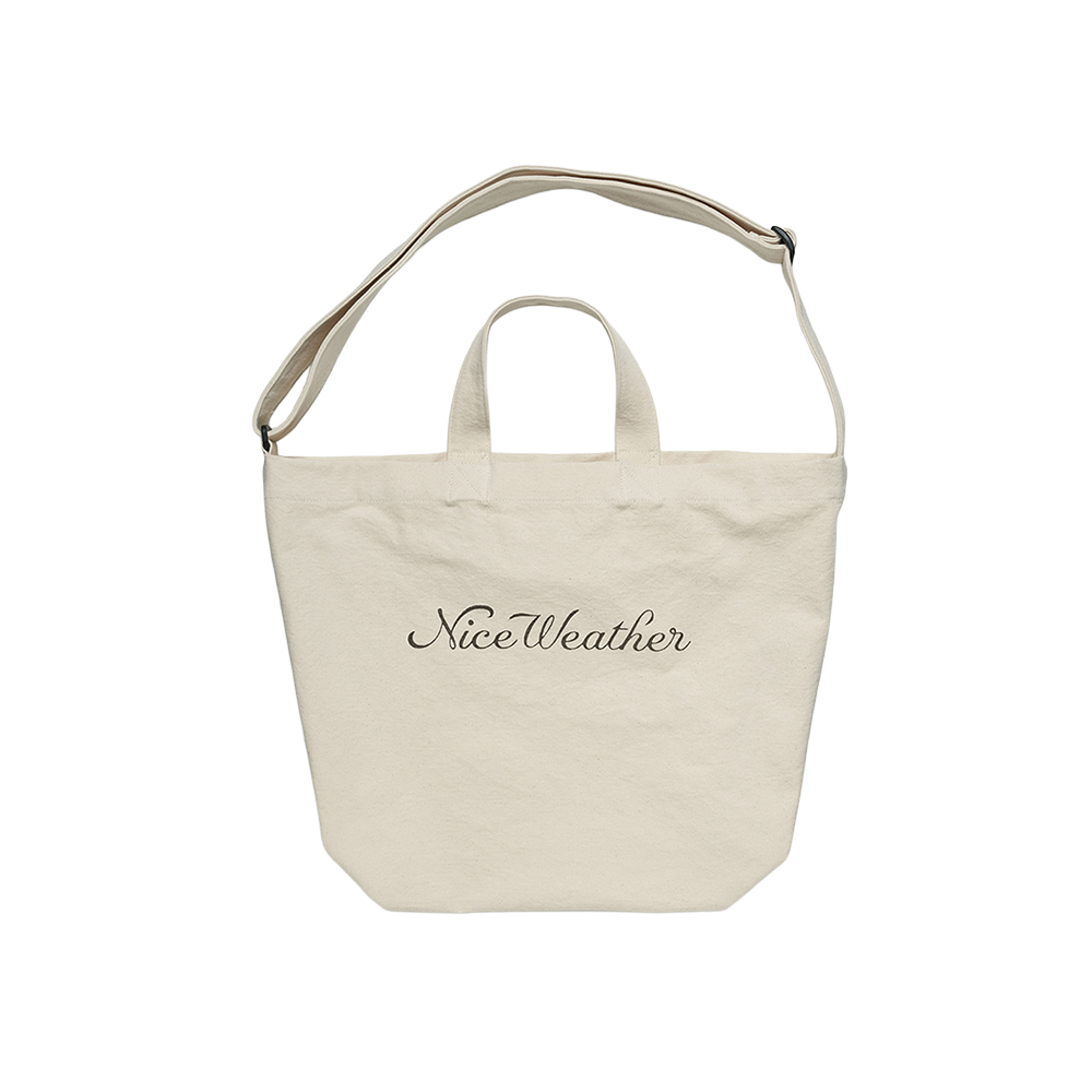 S40737_copy Nice Weather Apparel Oxford Messenger Bag Cream