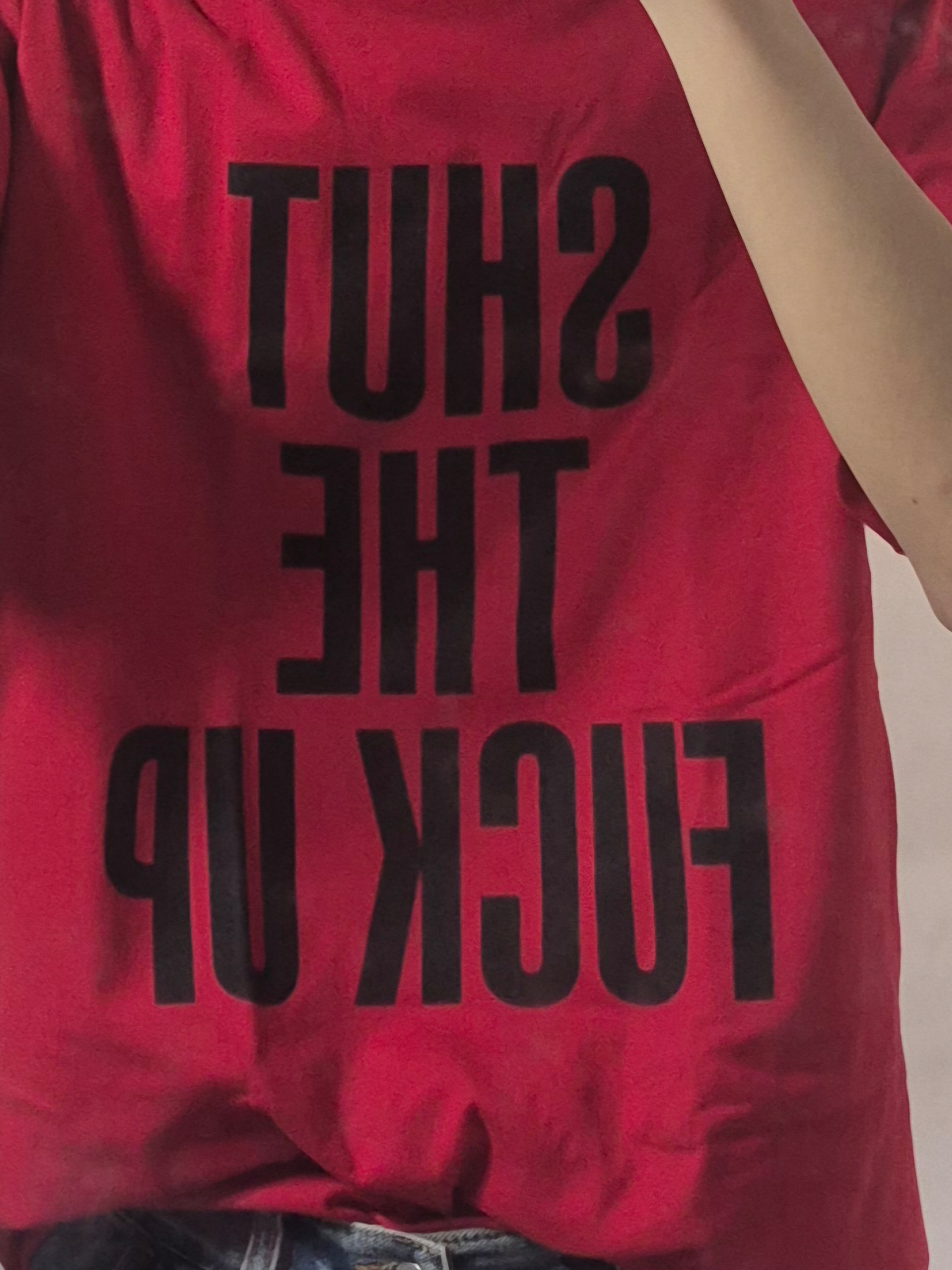 Supreme x Number (N)ine Shut Up Tee Red - 25FW 착용 스타일 - 2