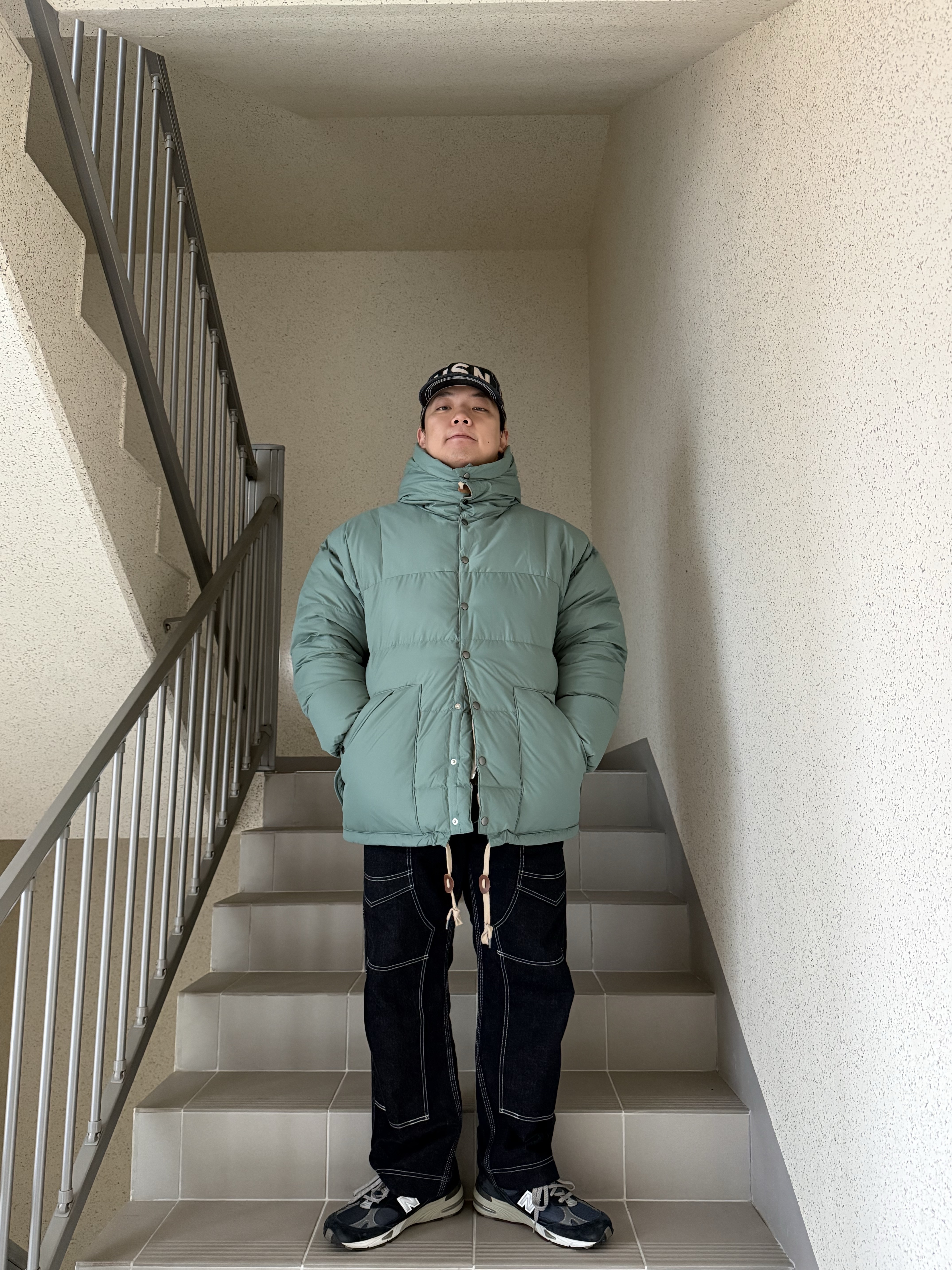 New Balance 991 Made in UK Navy 착용 스타일 - 6