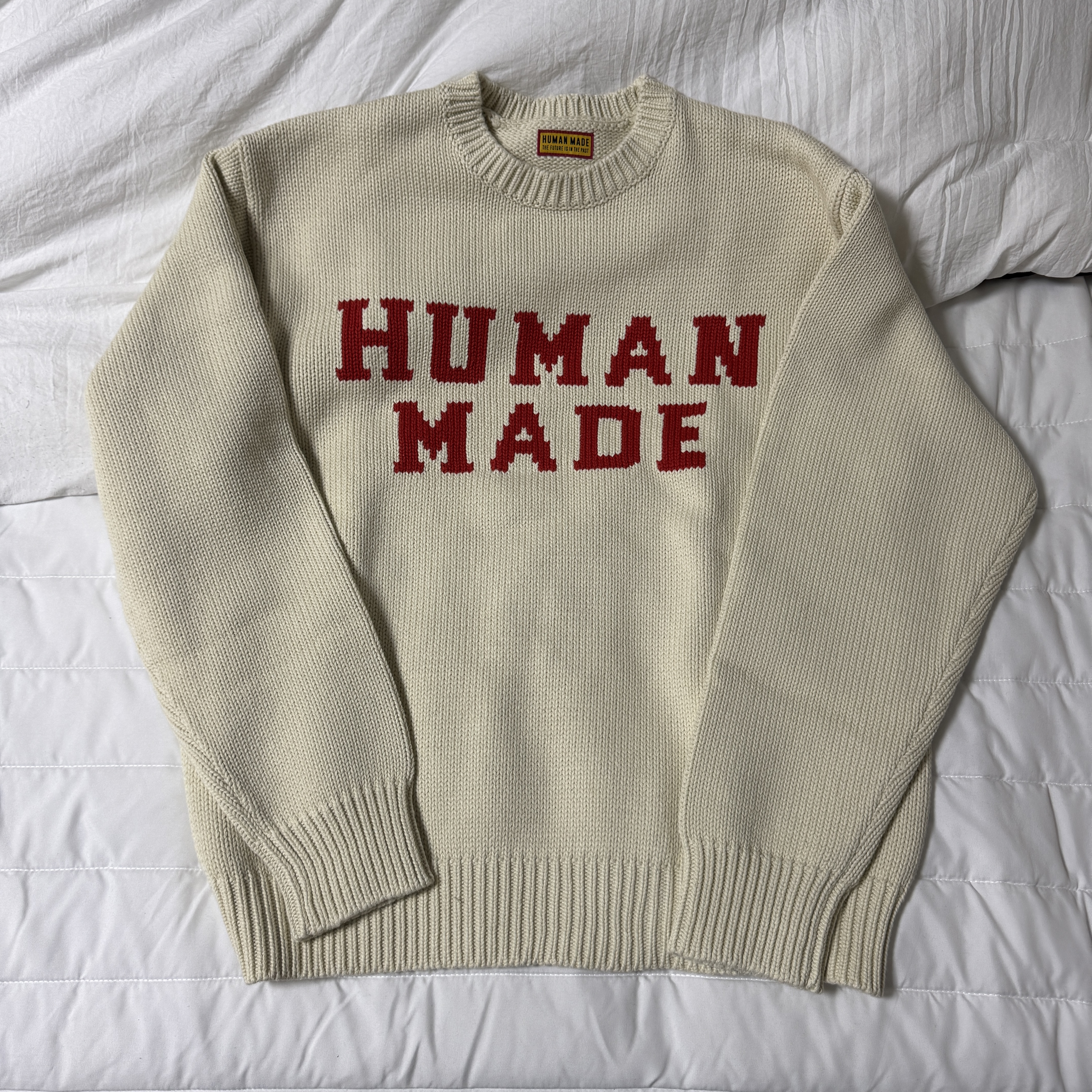 Human Made Graphic Sweater White 착용 스타일 - 2
